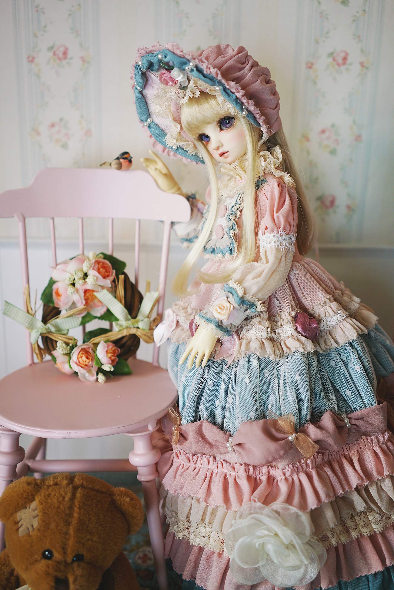 WY09 人形服 ドール服 洋服 ツツジ BJD服 ワンピース 中世レトロ 3点 Amazon.co.jp: WY09 人形服 ドール服 洋服 ツツジ BJD服